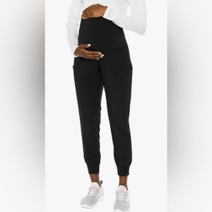Women's black maternity Med Couture scrub pants size small
